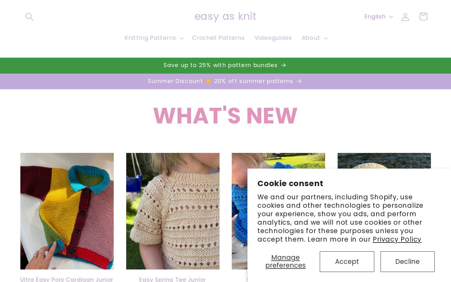 easyasknit.com homepage screenshot