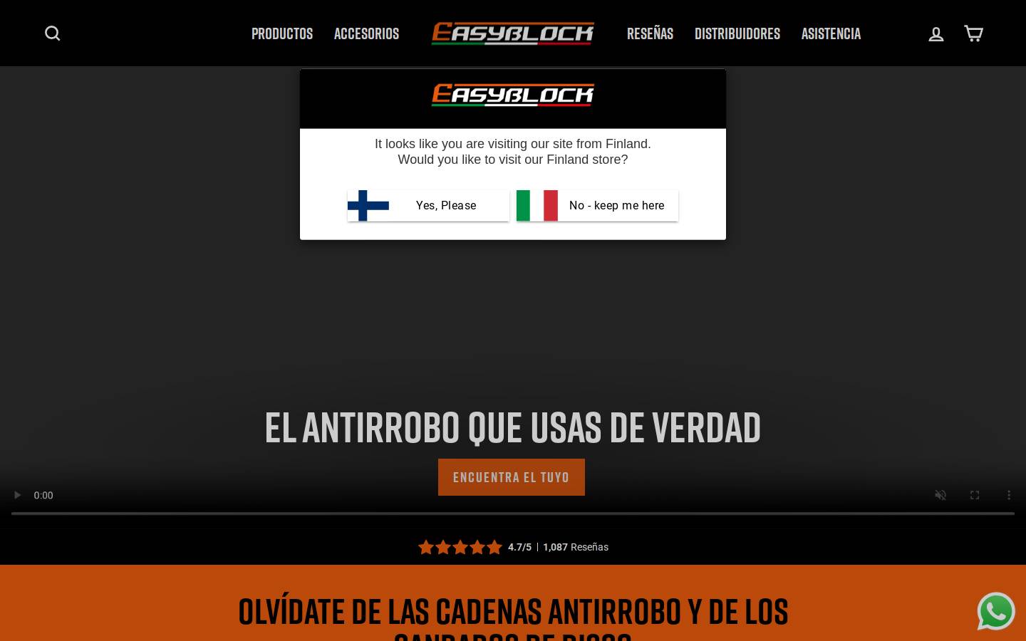 Easyblock homepage screenshot