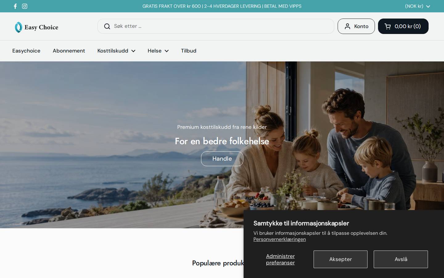 Easychoice homepage screenshot