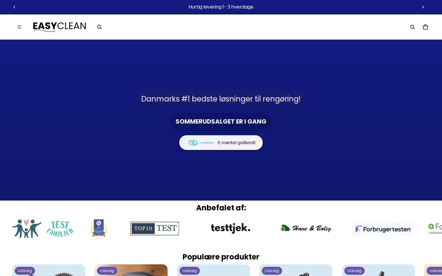 Easyclean homepage screenshot