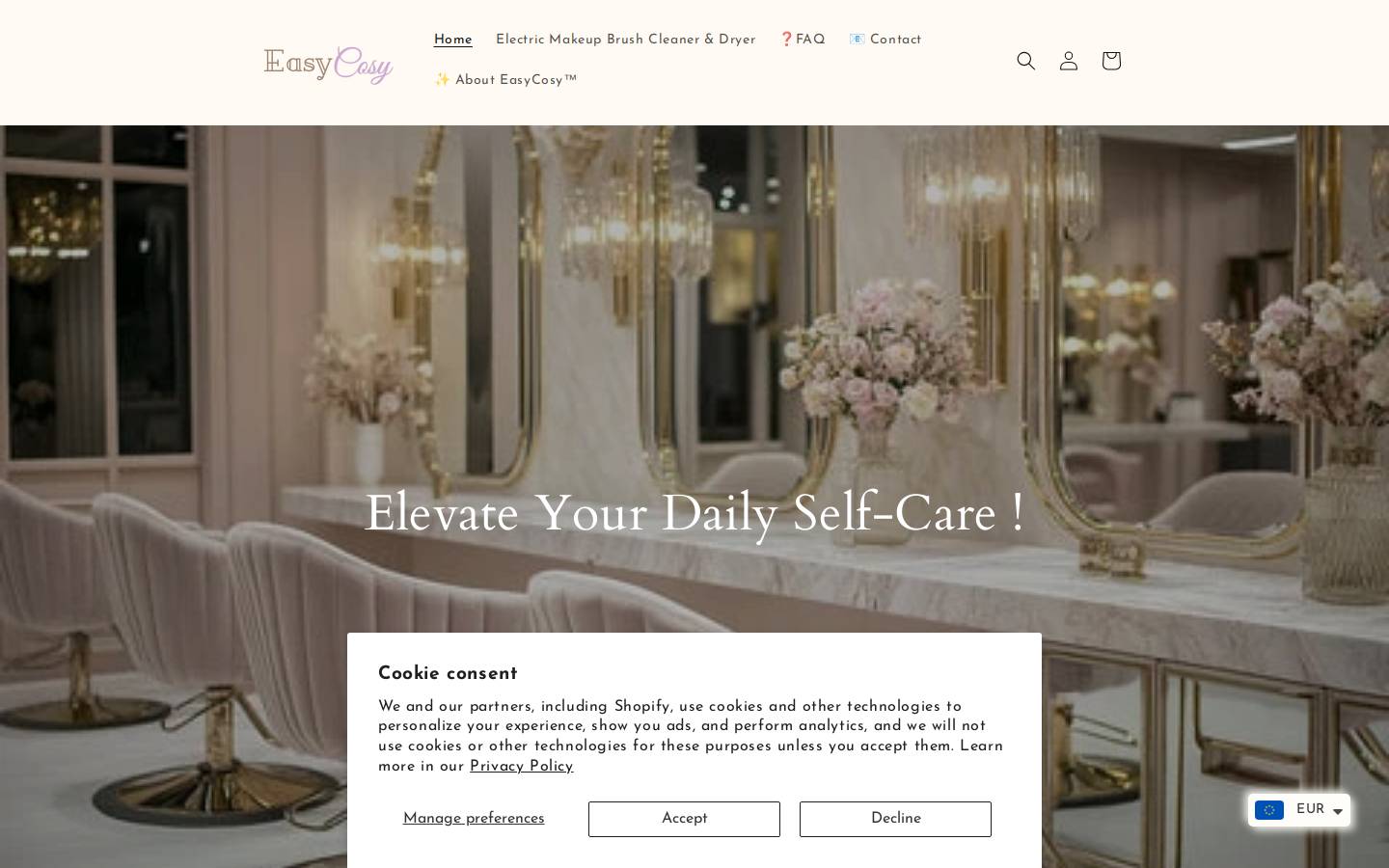 Easycosy homepage screenshot