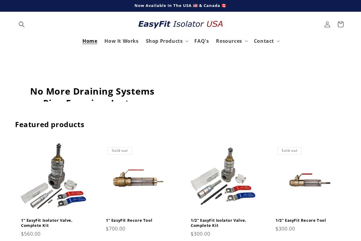easyfitisolator.us homepage screenshot