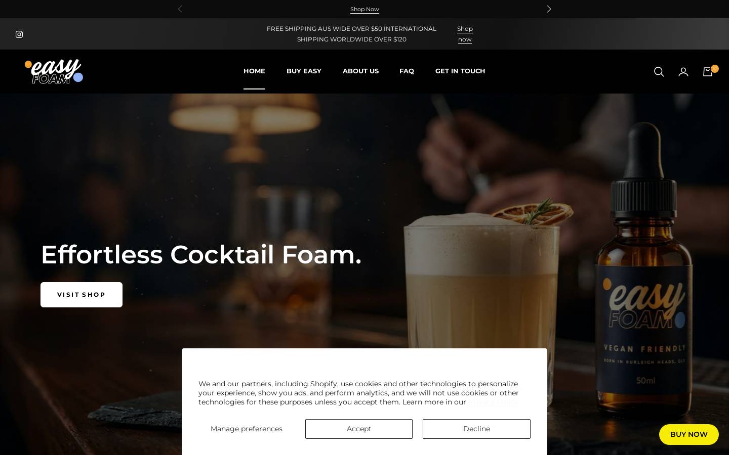 easyfoamco.com homepage screenshot
