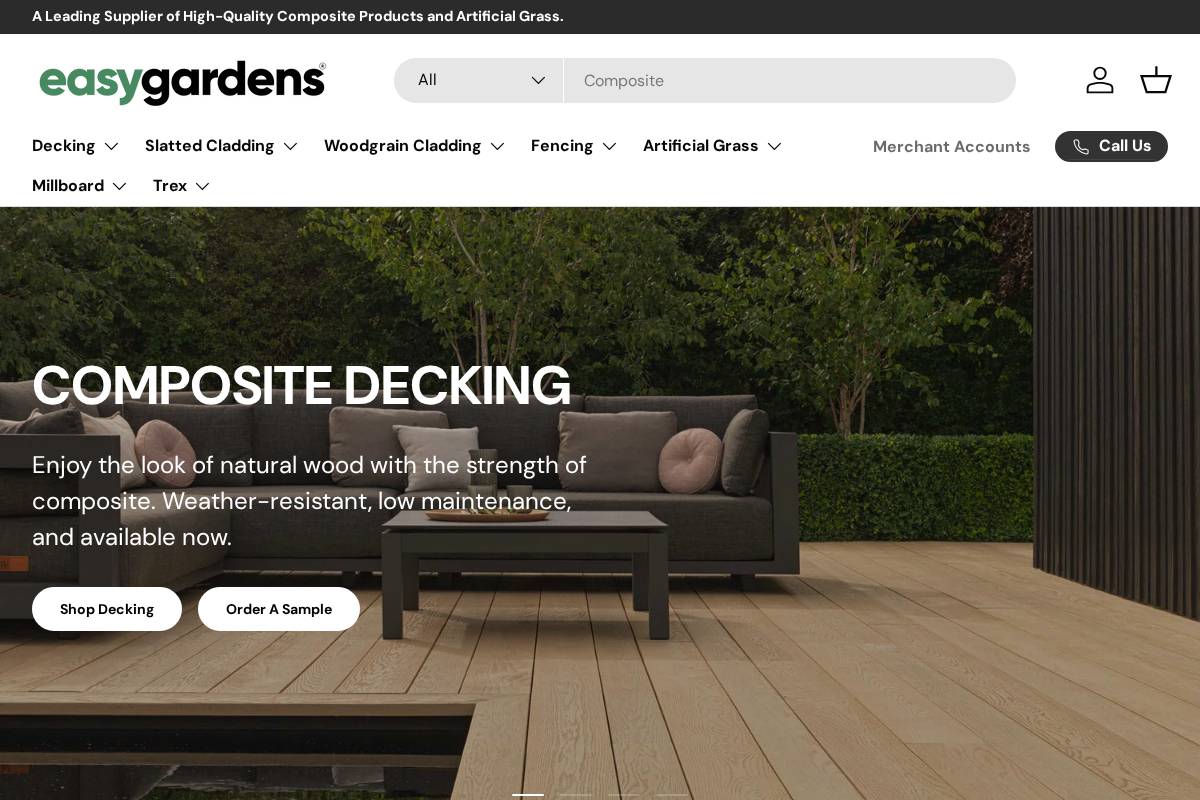 easygardens.co.uk homepage screenshot