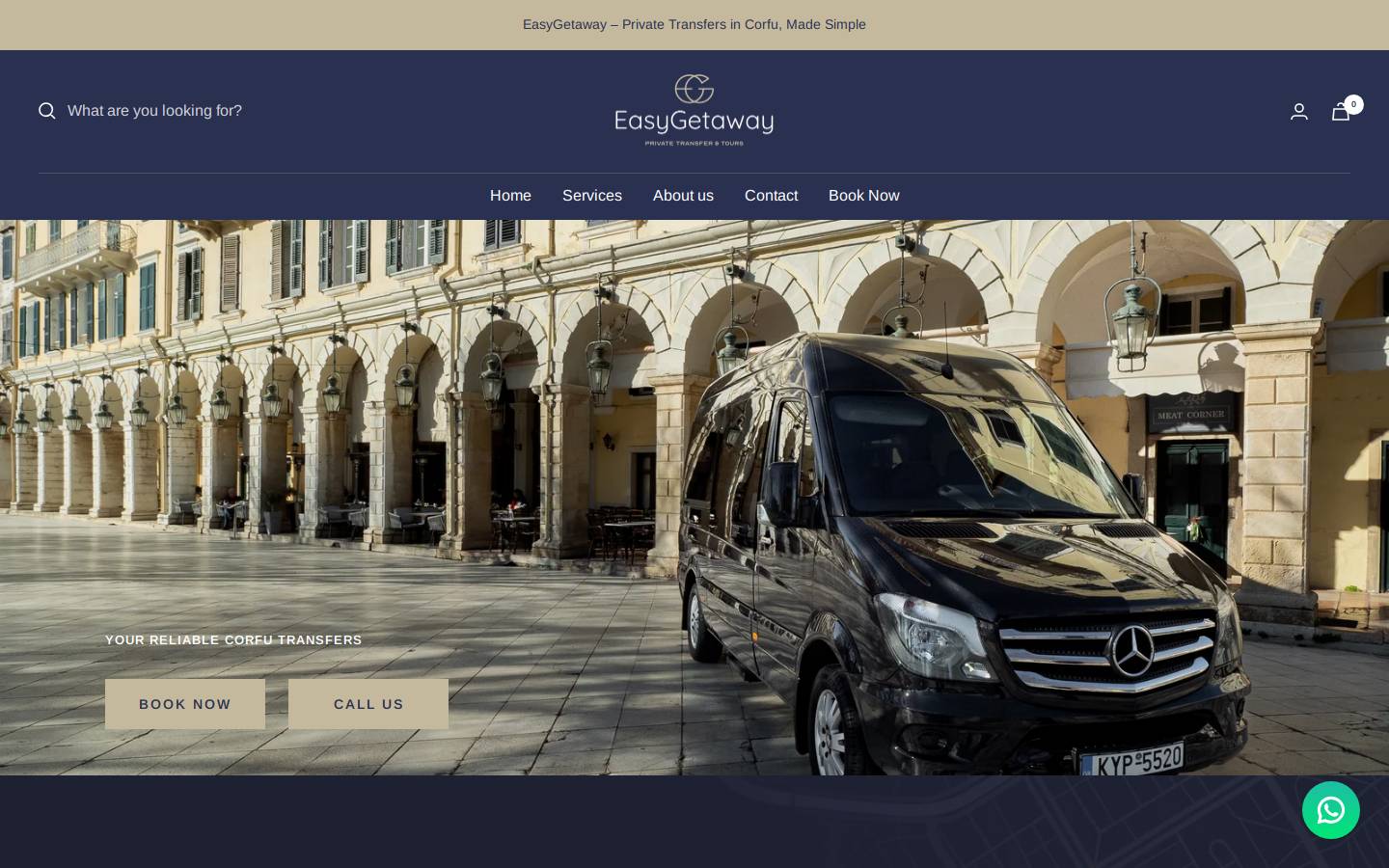 easygetaway.gr homepage screenshot