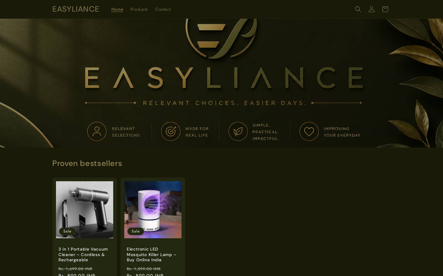 easyliance.store homepage screenshot