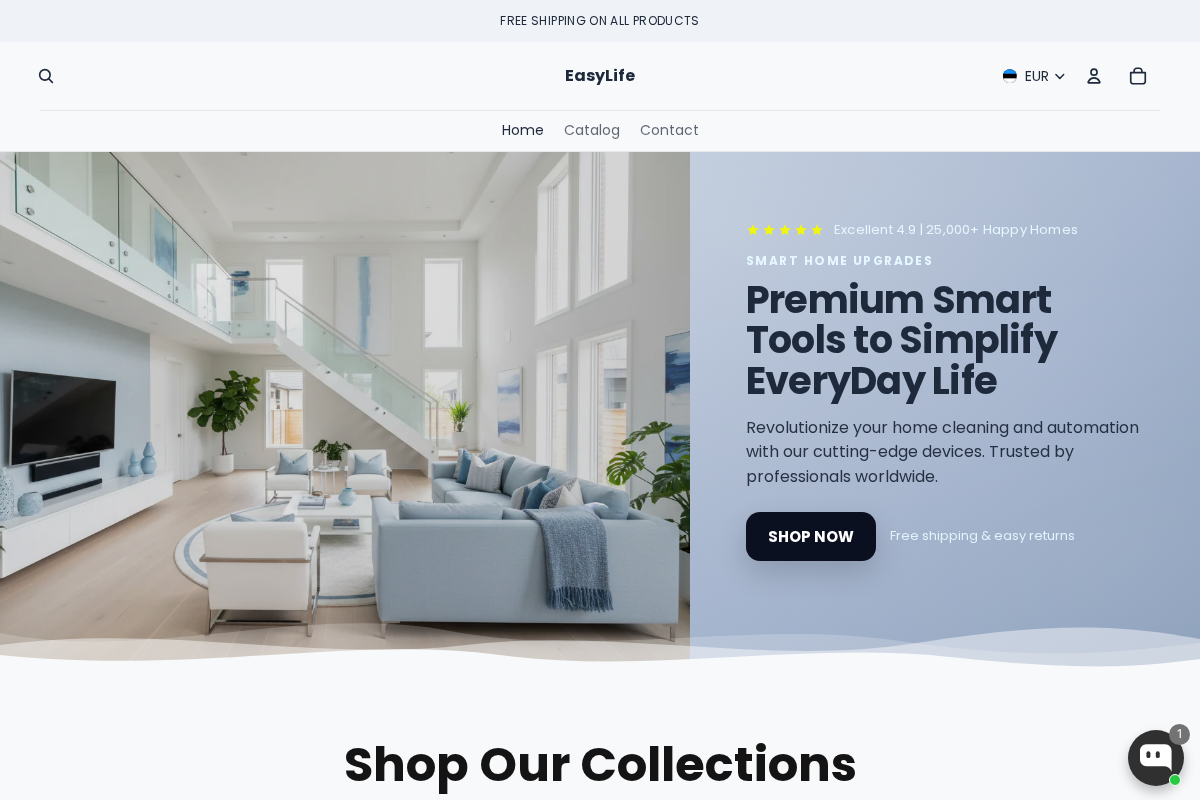 EasyLife homepage screenshot