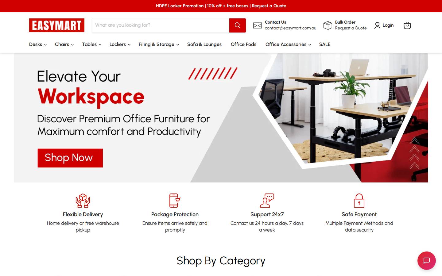 EasyMart homepage screenshot