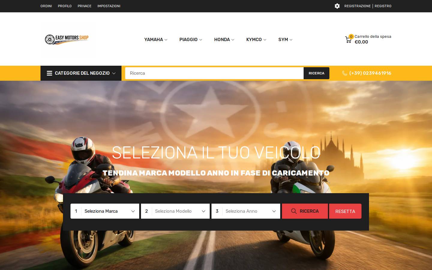Easymotors homepage screenshot