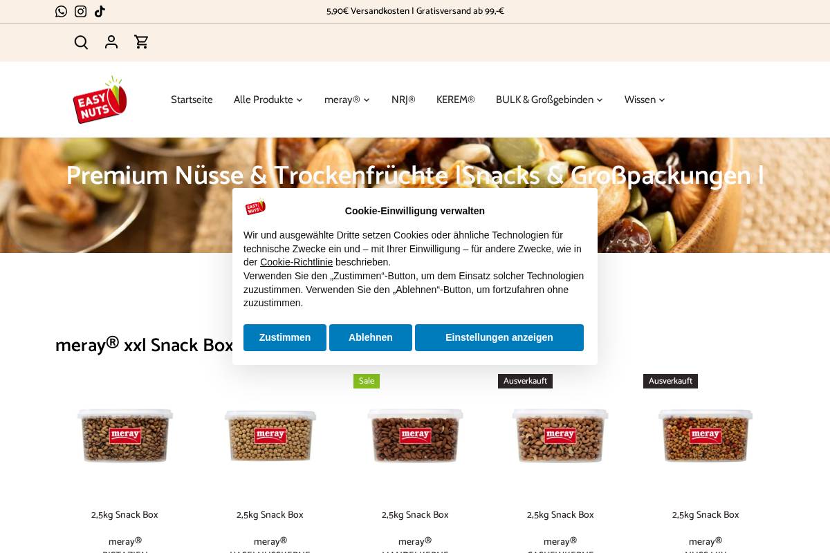 easynuts.de homepage screenshot