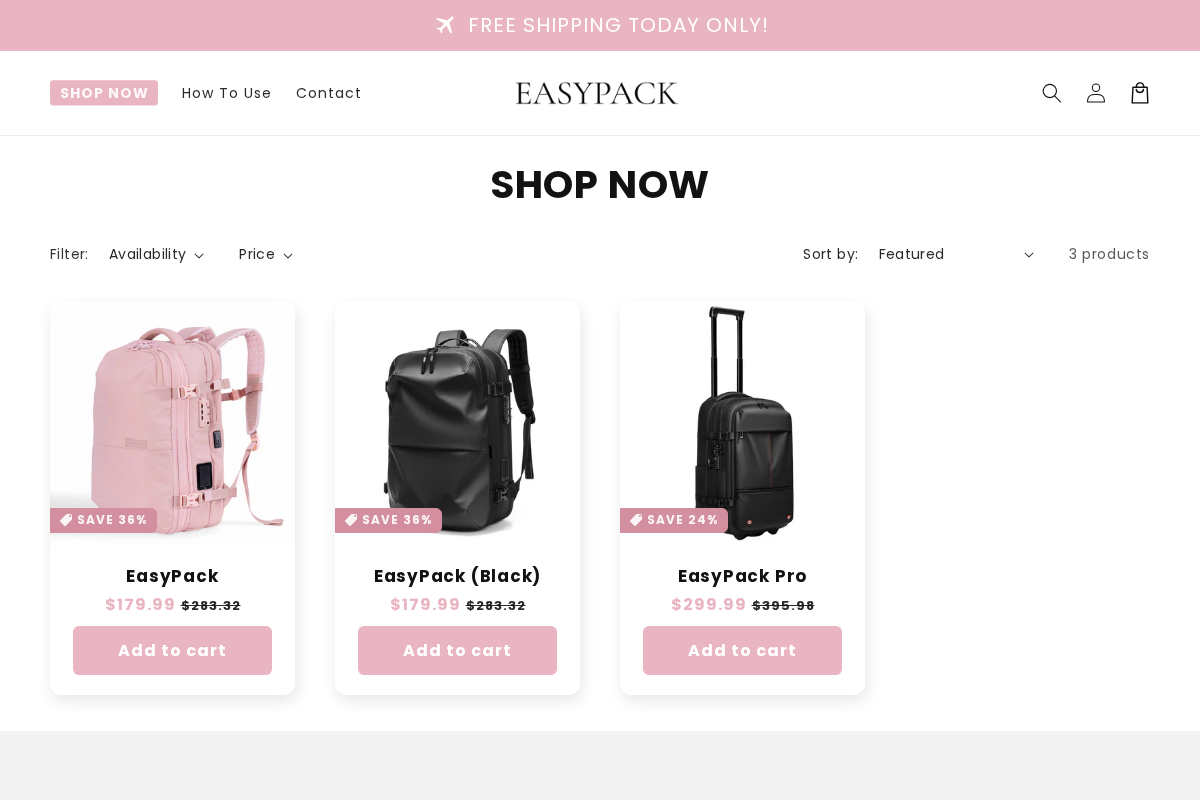 Easy Pack USA homepage screenshot