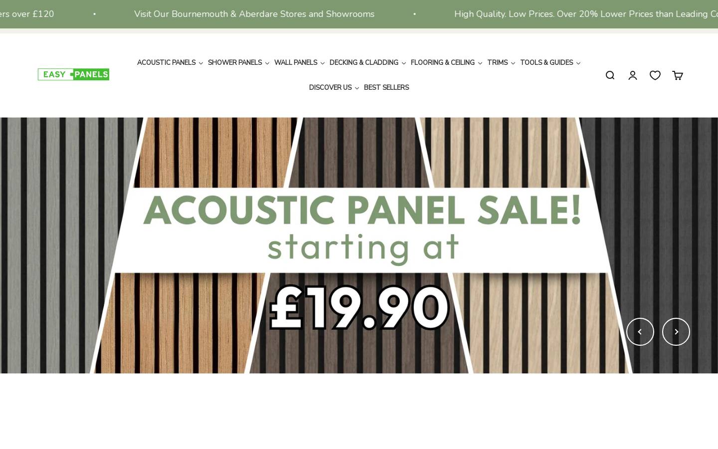 Easy Panels homepage screenshot