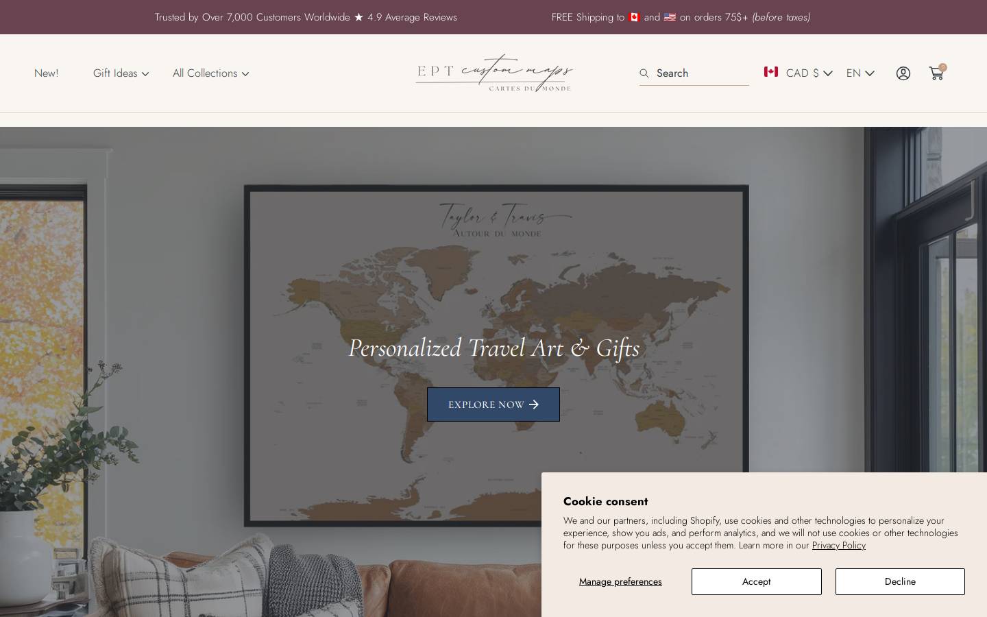 Easy Planet Travel homepage screenshot