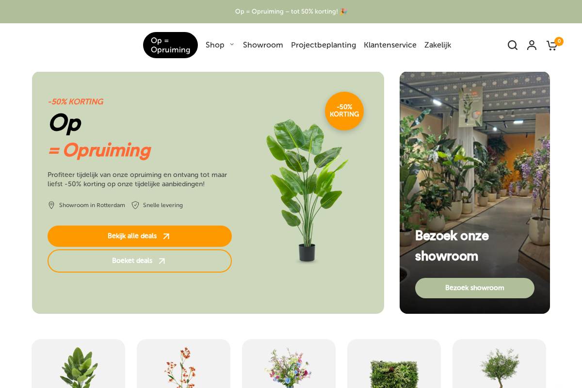Easyplants Kunstplanten homepage screenshot