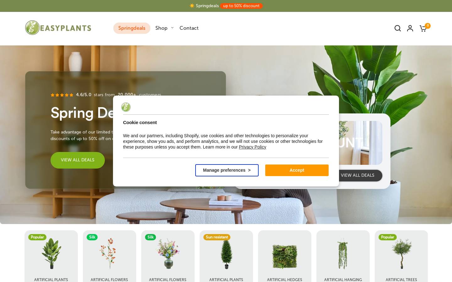 Easyplants homepage screenshot