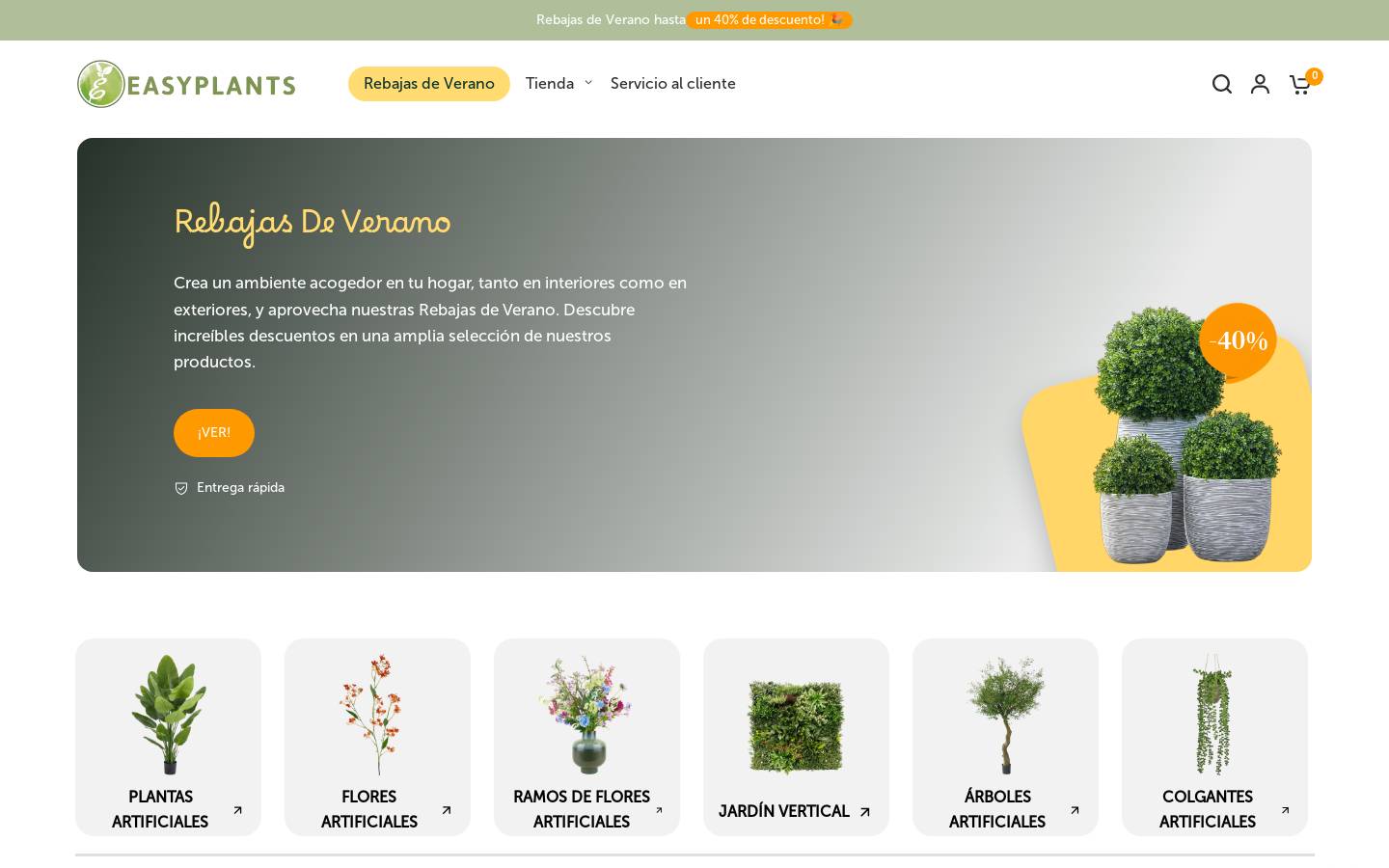 Easyplants homepage screenshot