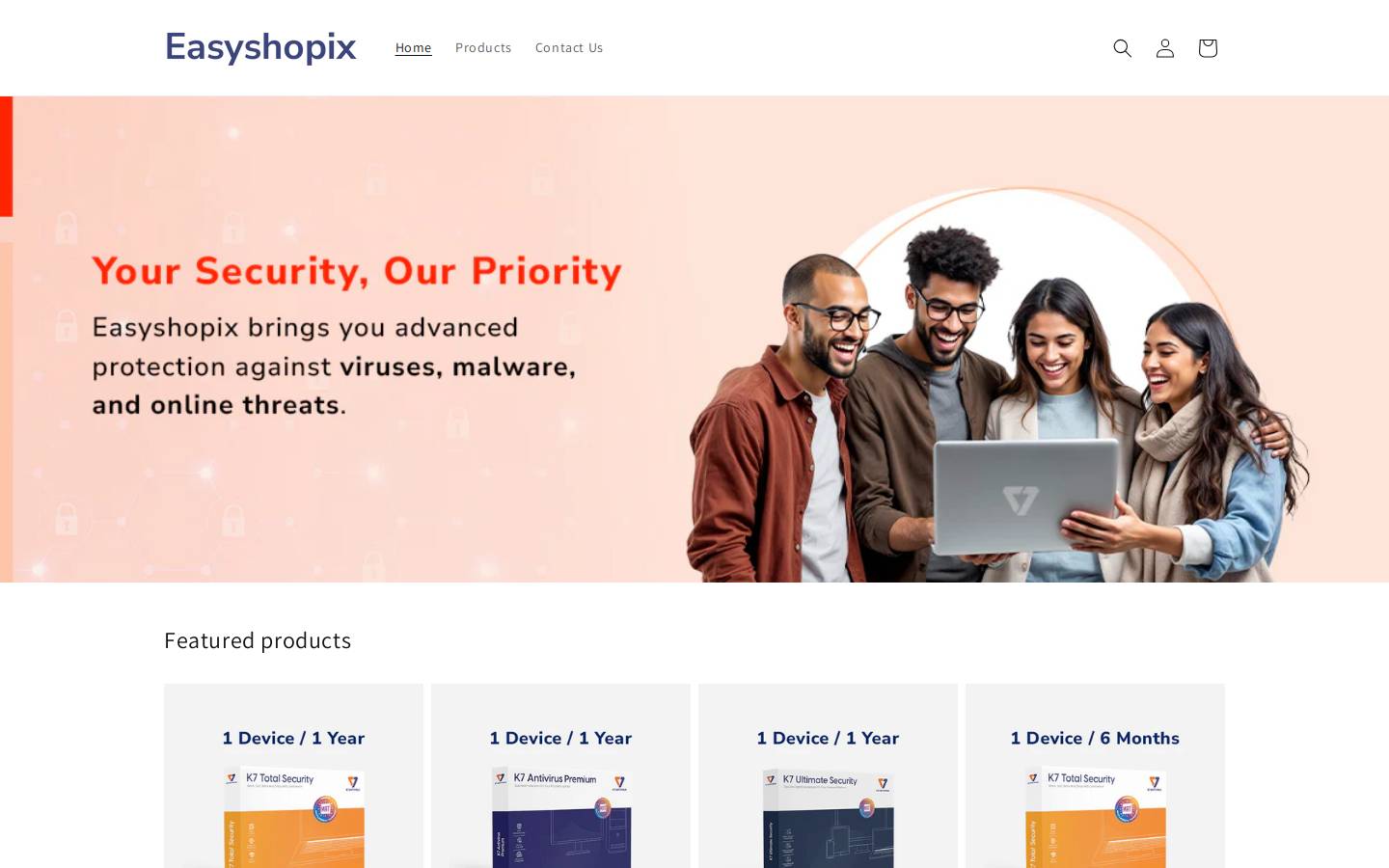 easyshopix.com homepage screenshot