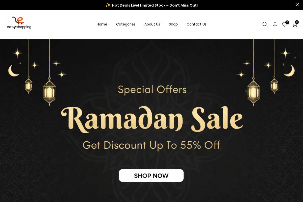 easyshoppings.store homepage screenshot