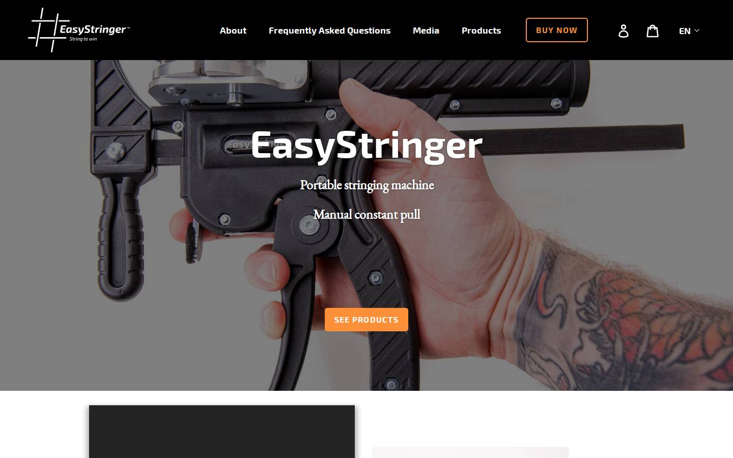 easystringer.com homepage screenshot