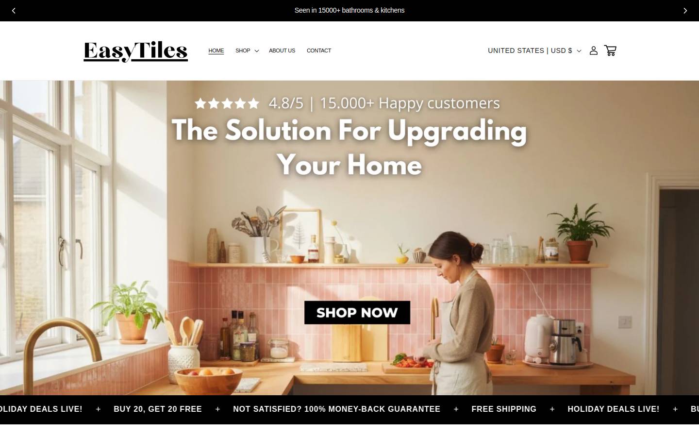 easytiles.co homepage screenshot