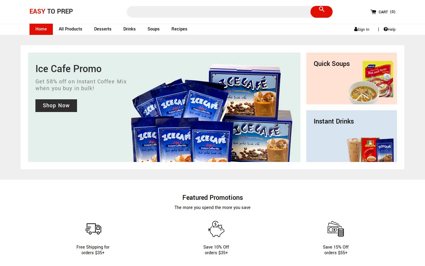 easytoprep.com homepage screenshot