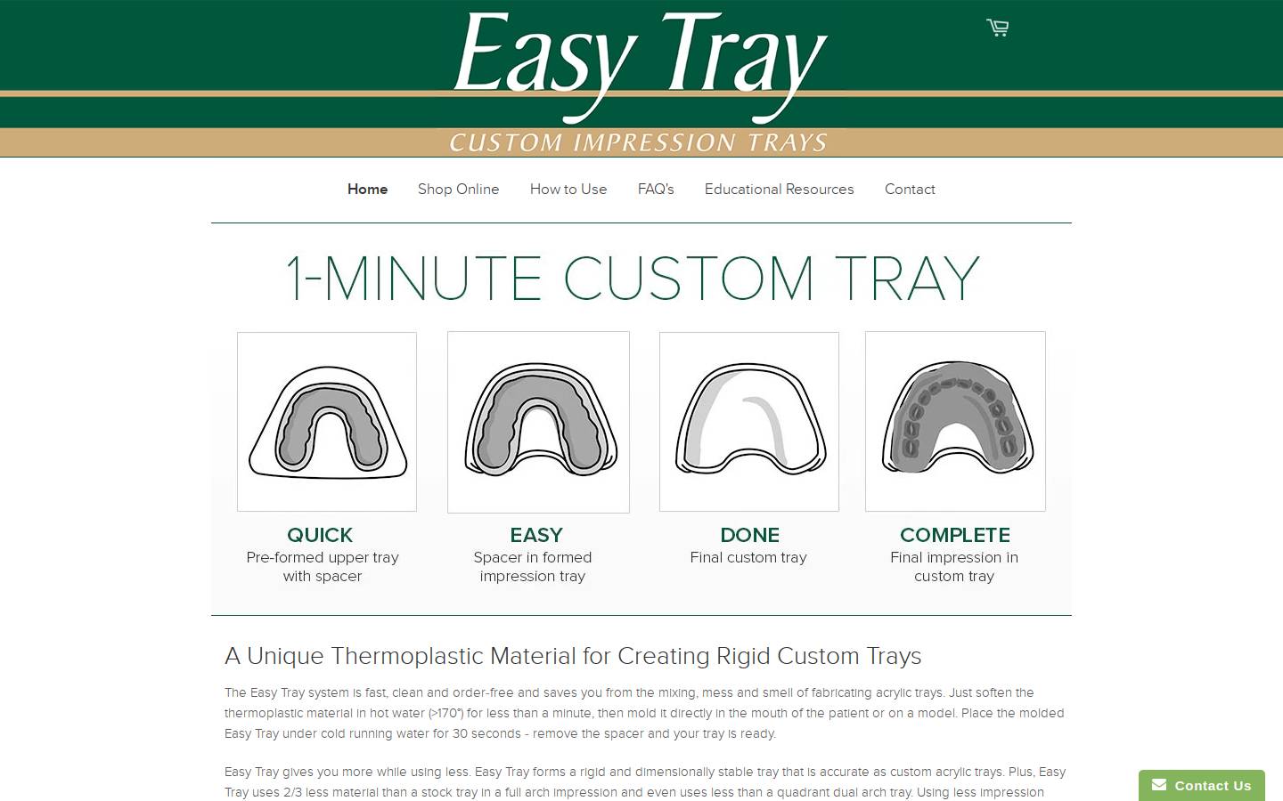 easytraydental.com homepage screenshot