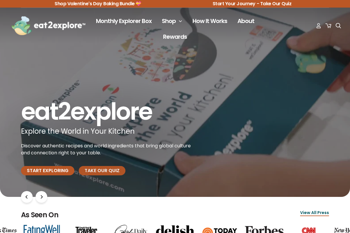 eat2explore.com homepage screenshot