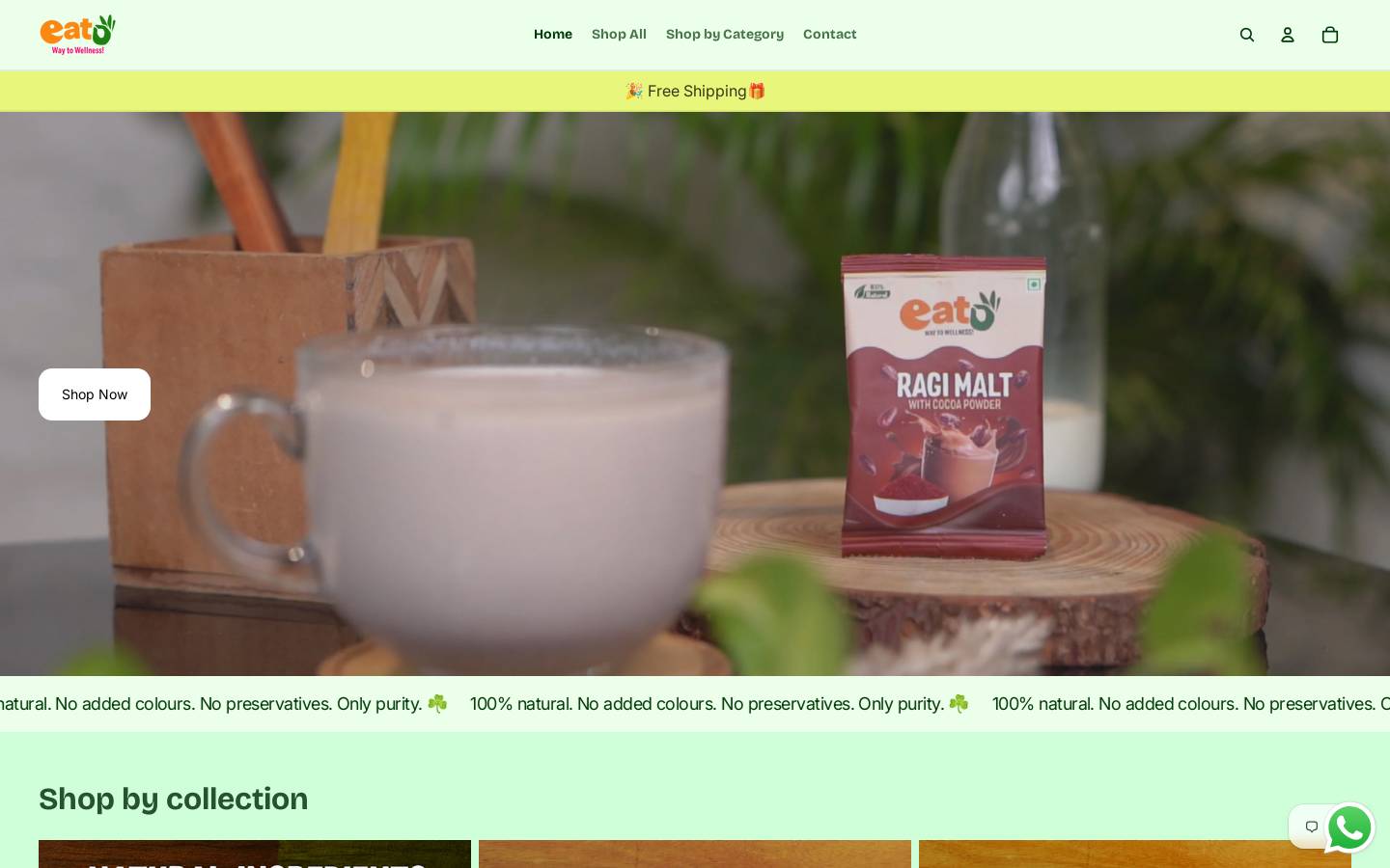 eat5foods.com homepage screenshot