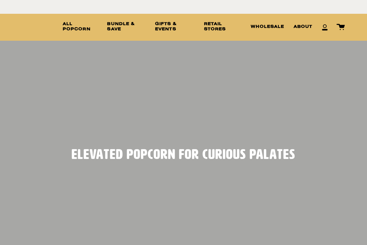 EATABLE™ Popcorn homepage screenshot