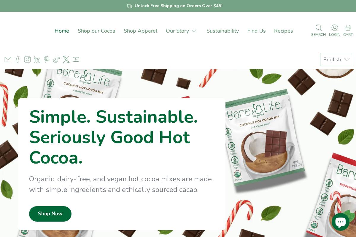 eatbarelife.com homepage screenshot