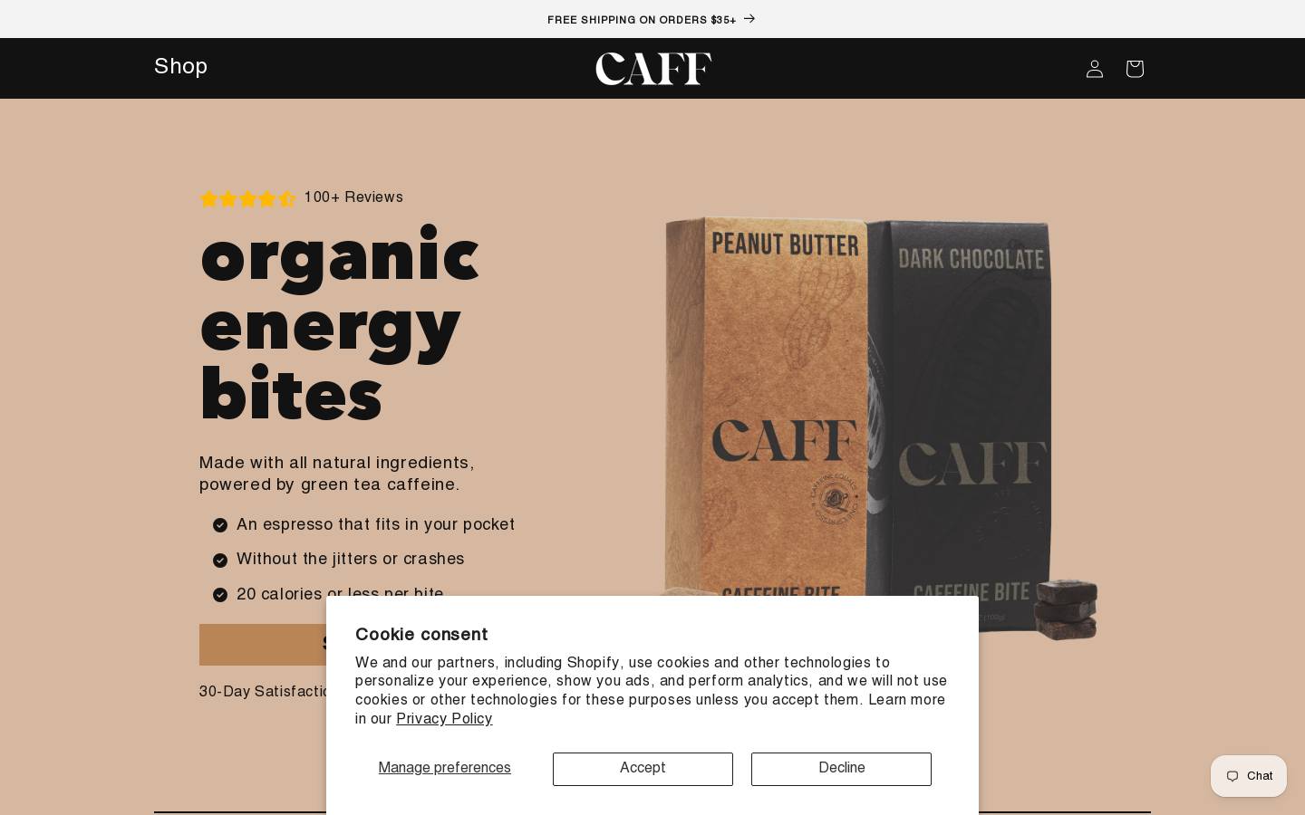 eatcaff.com homepage screenshot