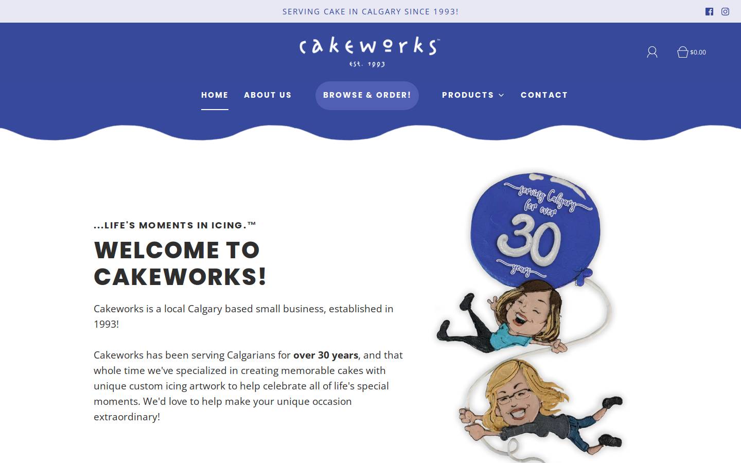 eatcake.ca homepage screenshot