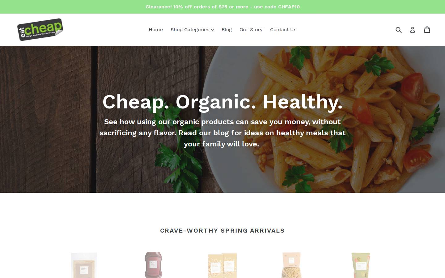 eatcheap.com homepage screenshot