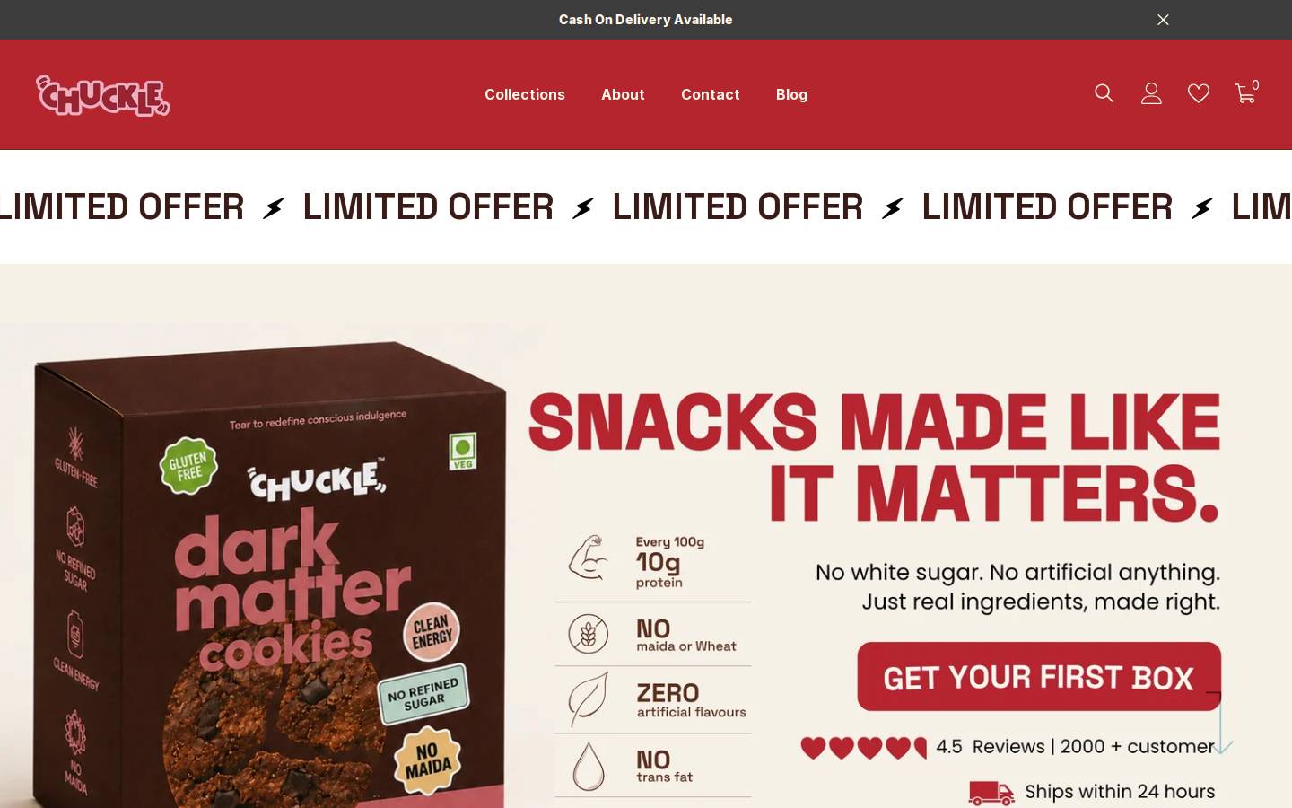 eatchuckle.in homepage screenshot