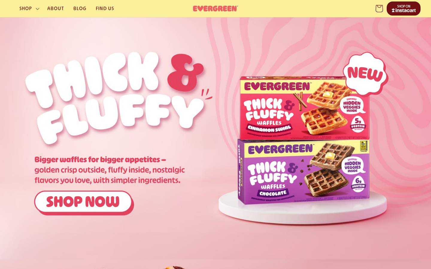eatevergreen.com homepage screenshot