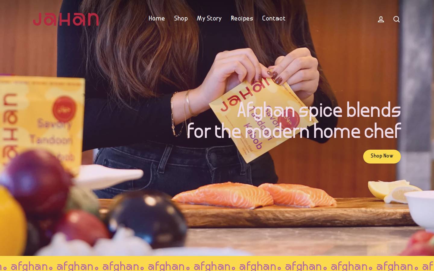 eatjahan.com homepage screenshot