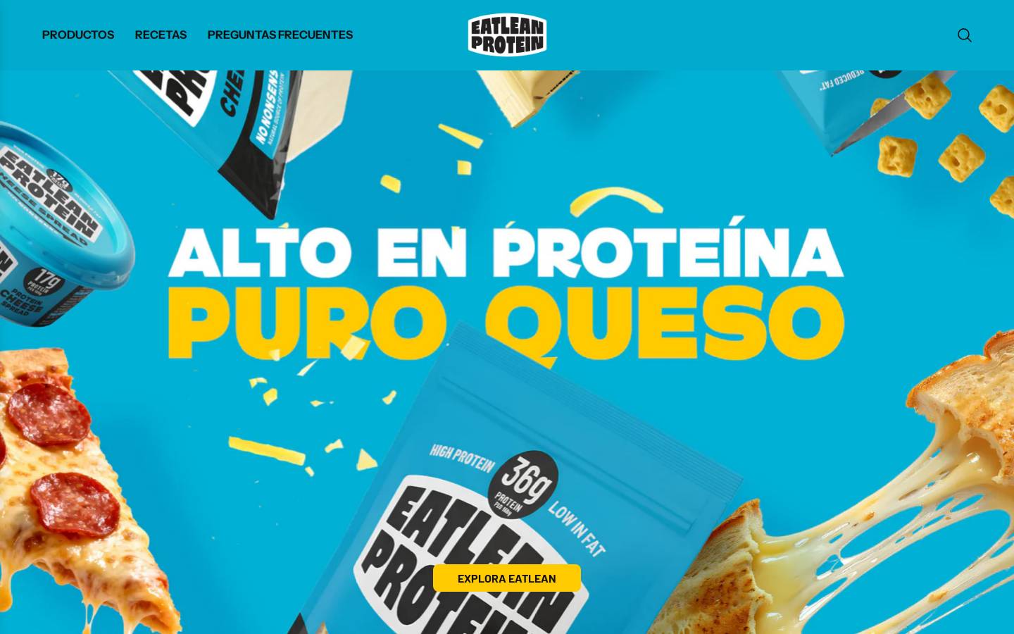 Eatlean Protein homepage screenshot