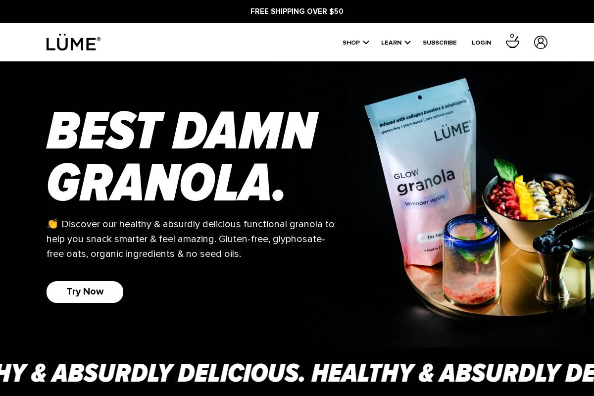 eatlume.co homepage screenshot