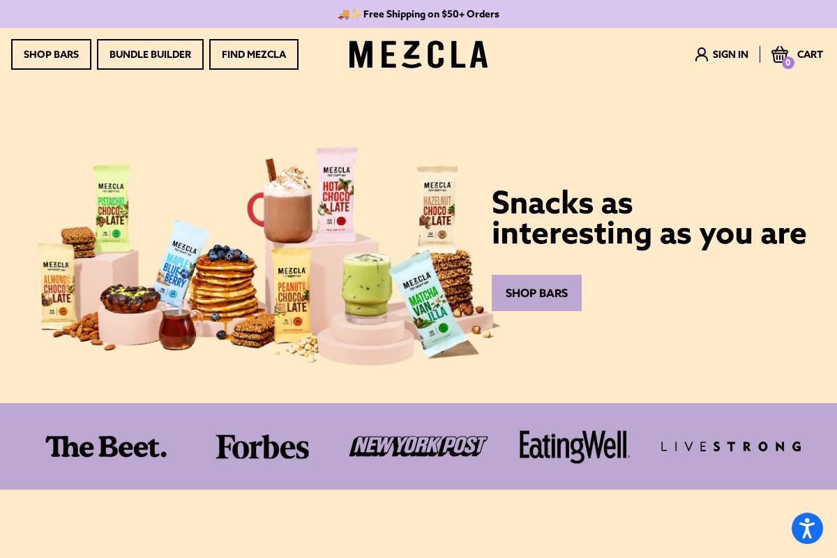 eatmezcla.com homepage screenshot