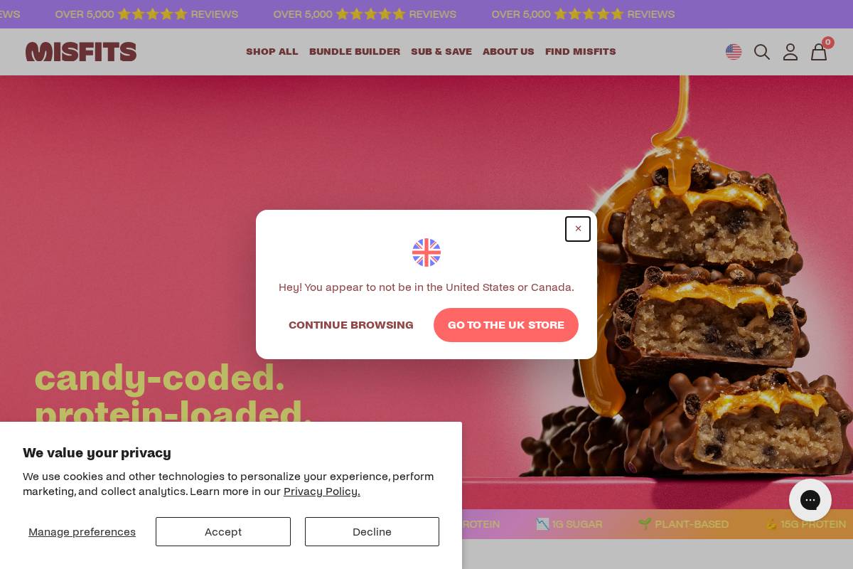 eatmisfits.com homepage screenshot