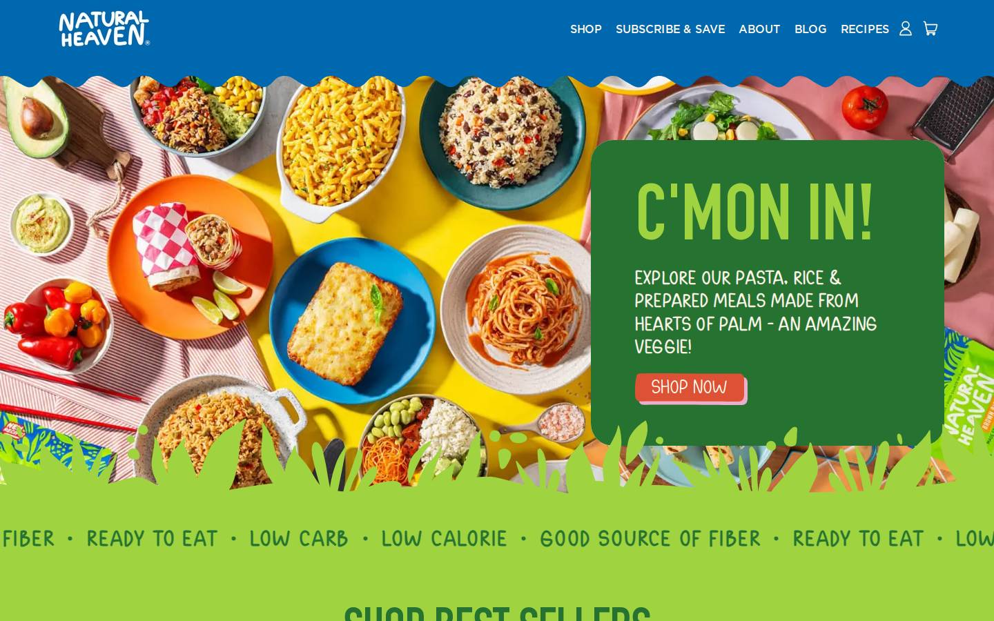 eatnaturalheaven.com homepage screenshot