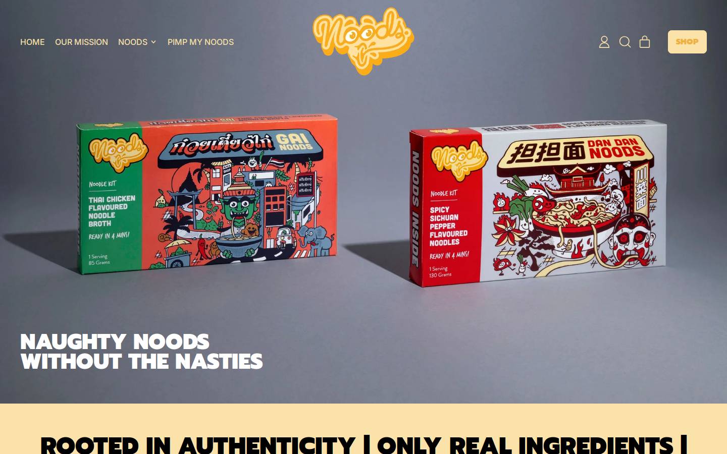 eatnoods.com homepage screenshot