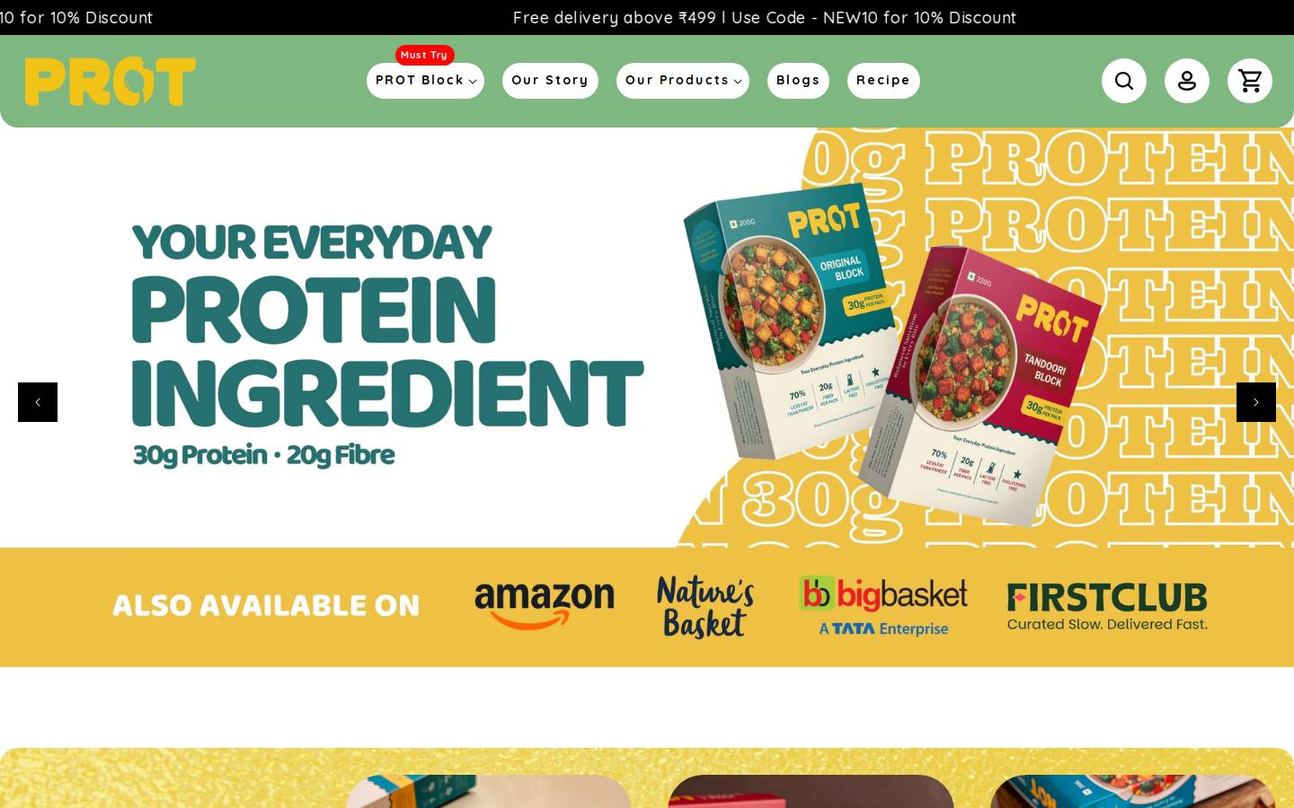 eatprot.com homepage screenshot