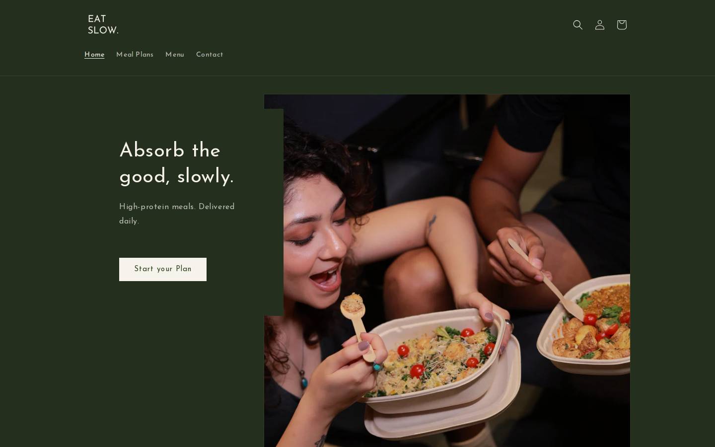eatslow.in homepage screenshot