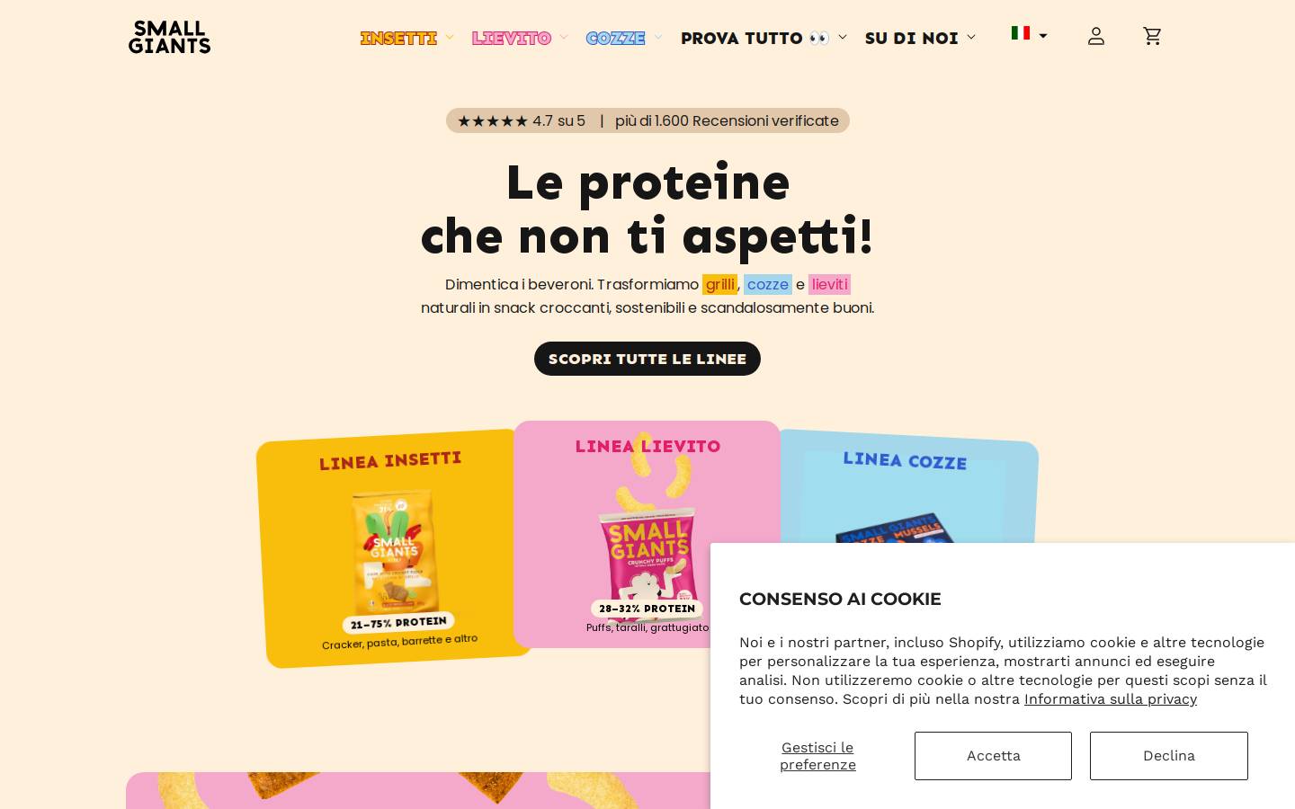 eatsmallgiants.com homepage screenshot