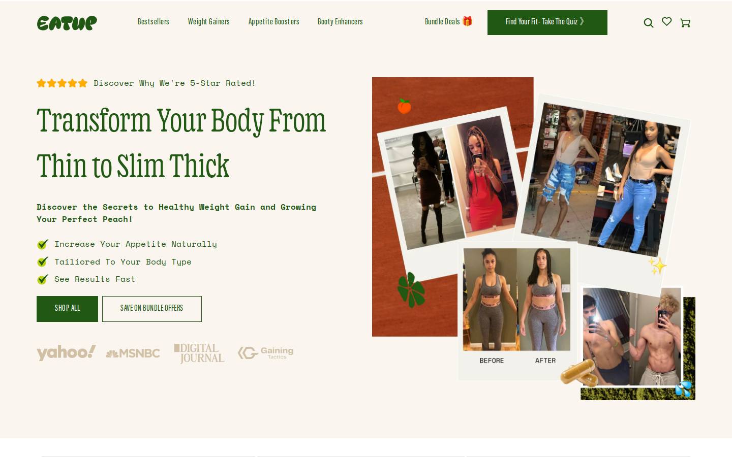 eatuporiginal.com homepage screenshot