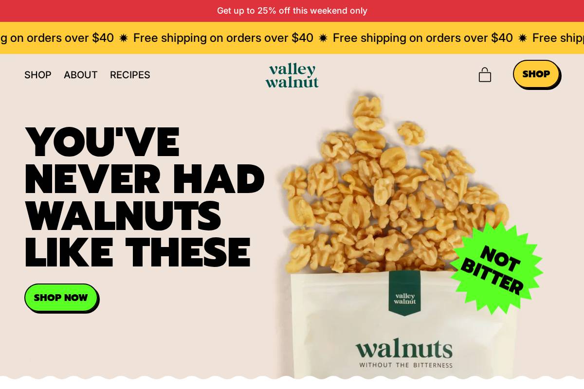 eatwalnuts.com homepage screenshot