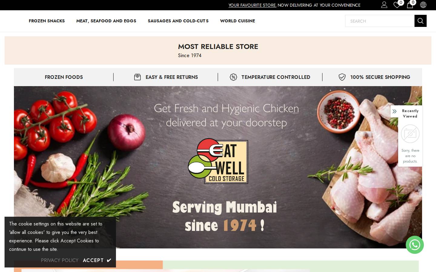 eatwellcoldstorage.com homepage screenshot