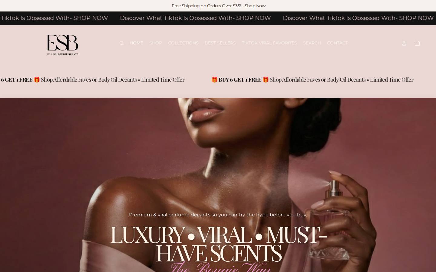 eausobougiescents.com homepage screenshot