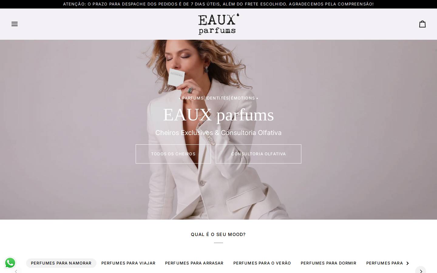 eauxparfums.com homepage screenshot